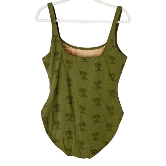 Tommy Bahama One-Piece Swimsuit Women's 18 Green Palm Tree Vacation Tropical - Picture 2 of 9